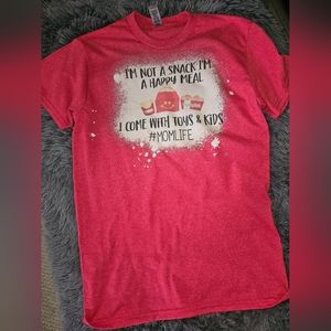 Bleached Mom Tshirt- Small Mom Life Custom Tee - Happy Meal Mom Top